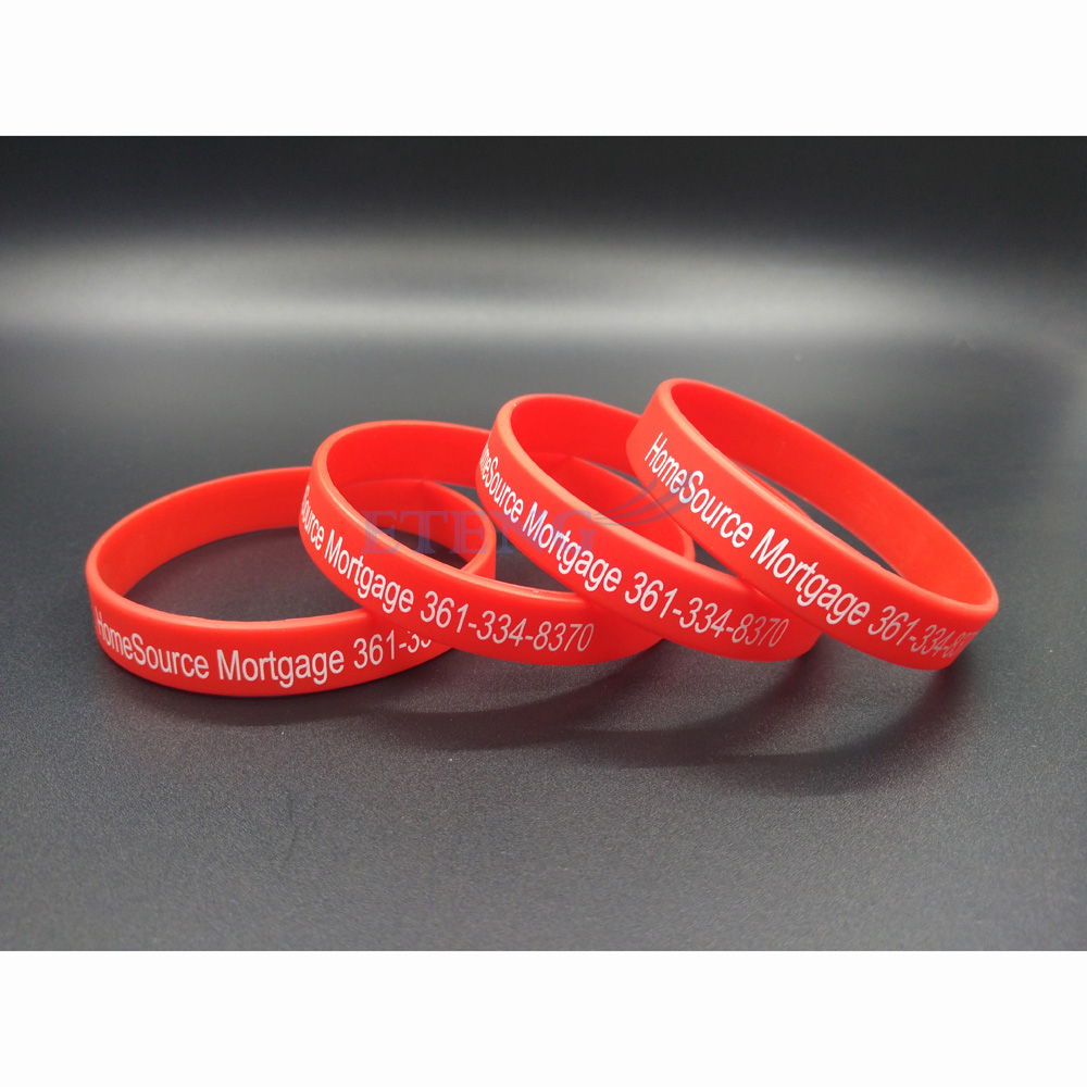 Cheap Custom Silk Screen Printed Silicone Wristband