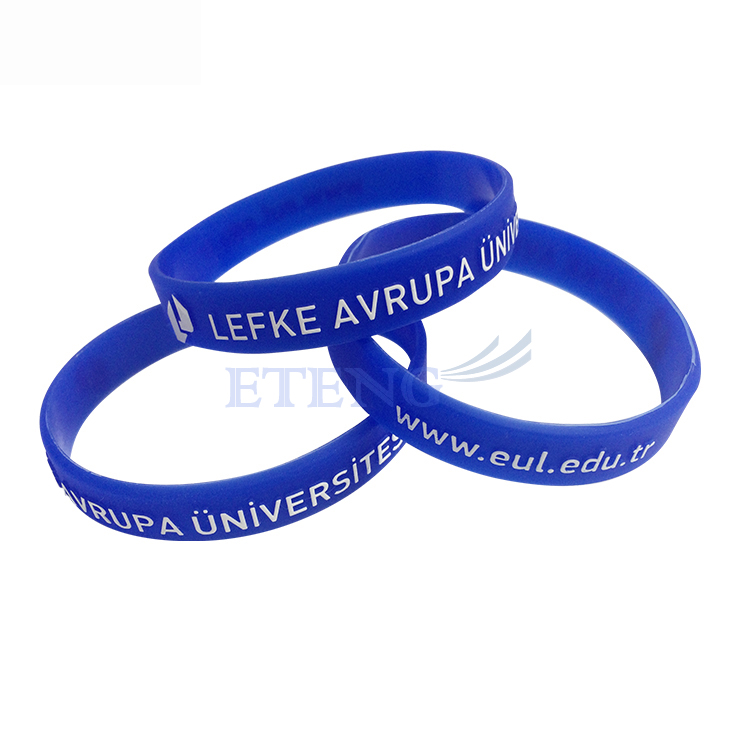 Cheap Custom Silk Screen Printed Silicone Wristband
