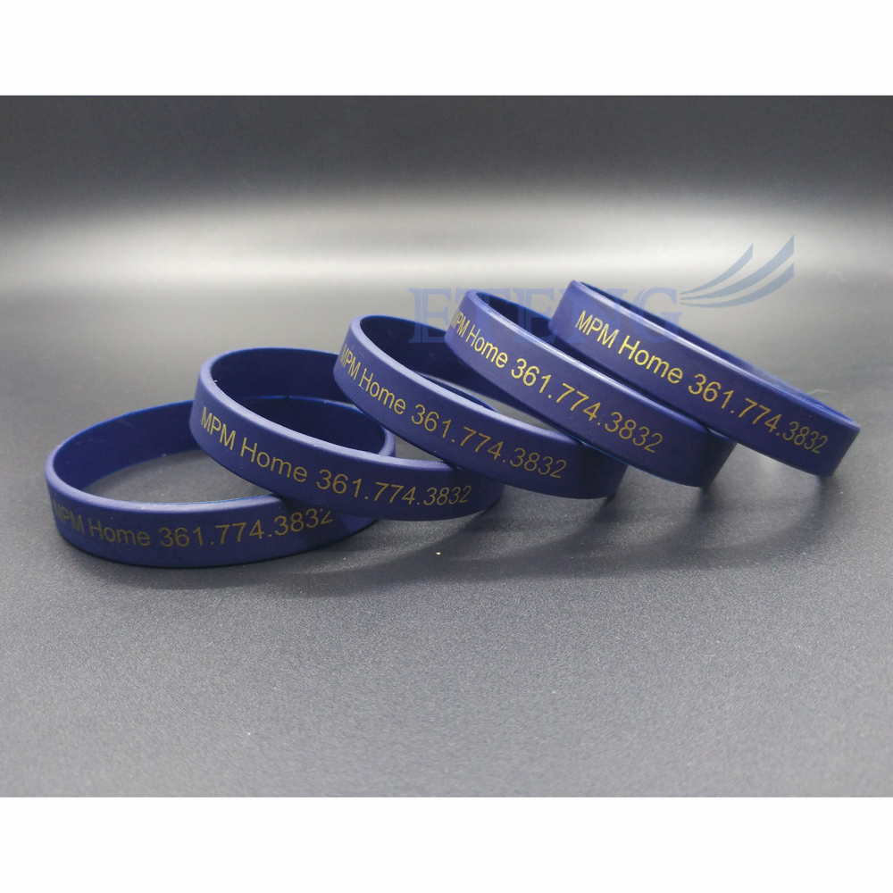 Cheap Custom Silk Screen Printed Silicone Wristband
