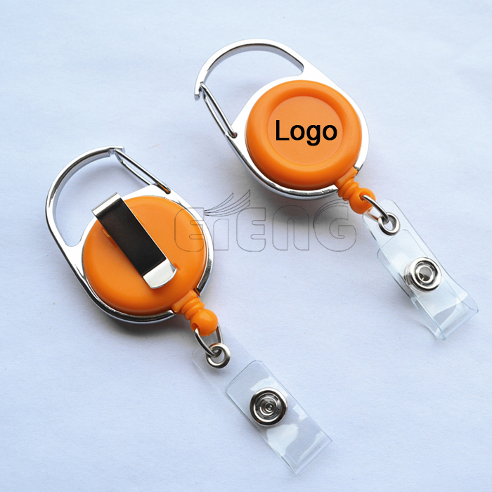 Promotion Custom ID Card Holder Epoxy Resin Logo Retractable Badge Reel