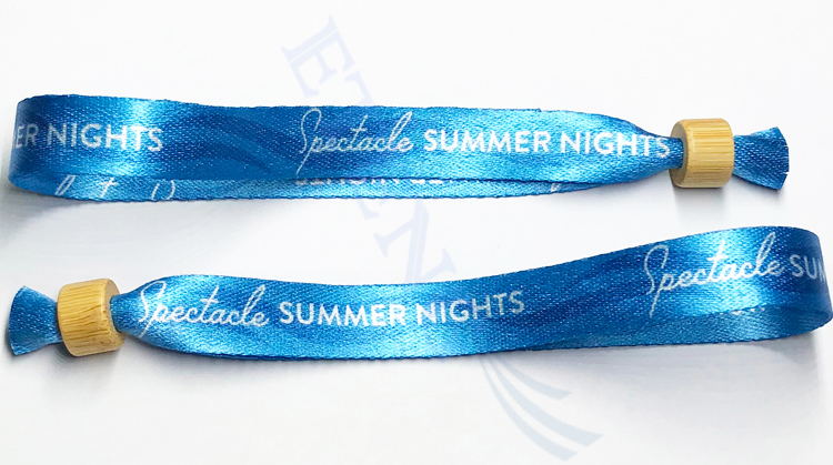 Cheap Promotion Customized Bamboo Locker Cloth Bracelets rPET Wristband