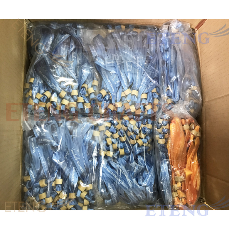 Cheap Promotion Customized Bamboo Locker Cloth Bracelets rPET Wristband