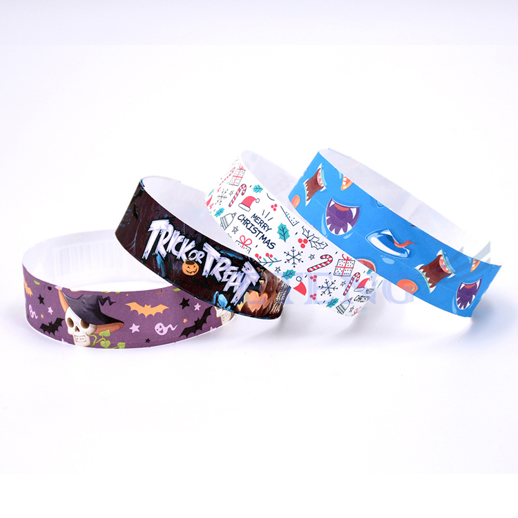 China Cheap Custom Printing Full Colour Paper Wristband