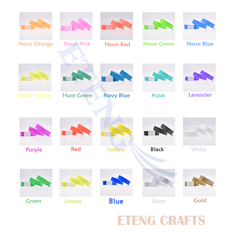 Cheapest Paper Wrist Band Custom Printed Logo Text Numbers Tyvek Wristbands