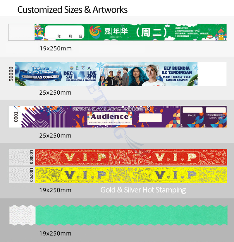 China Cheap Custom Printing Full Colour Paper Wristband