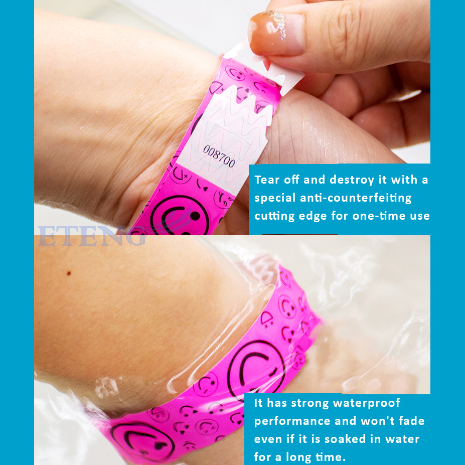 China Cheap Custom Printing Full Colour Paper Wristband