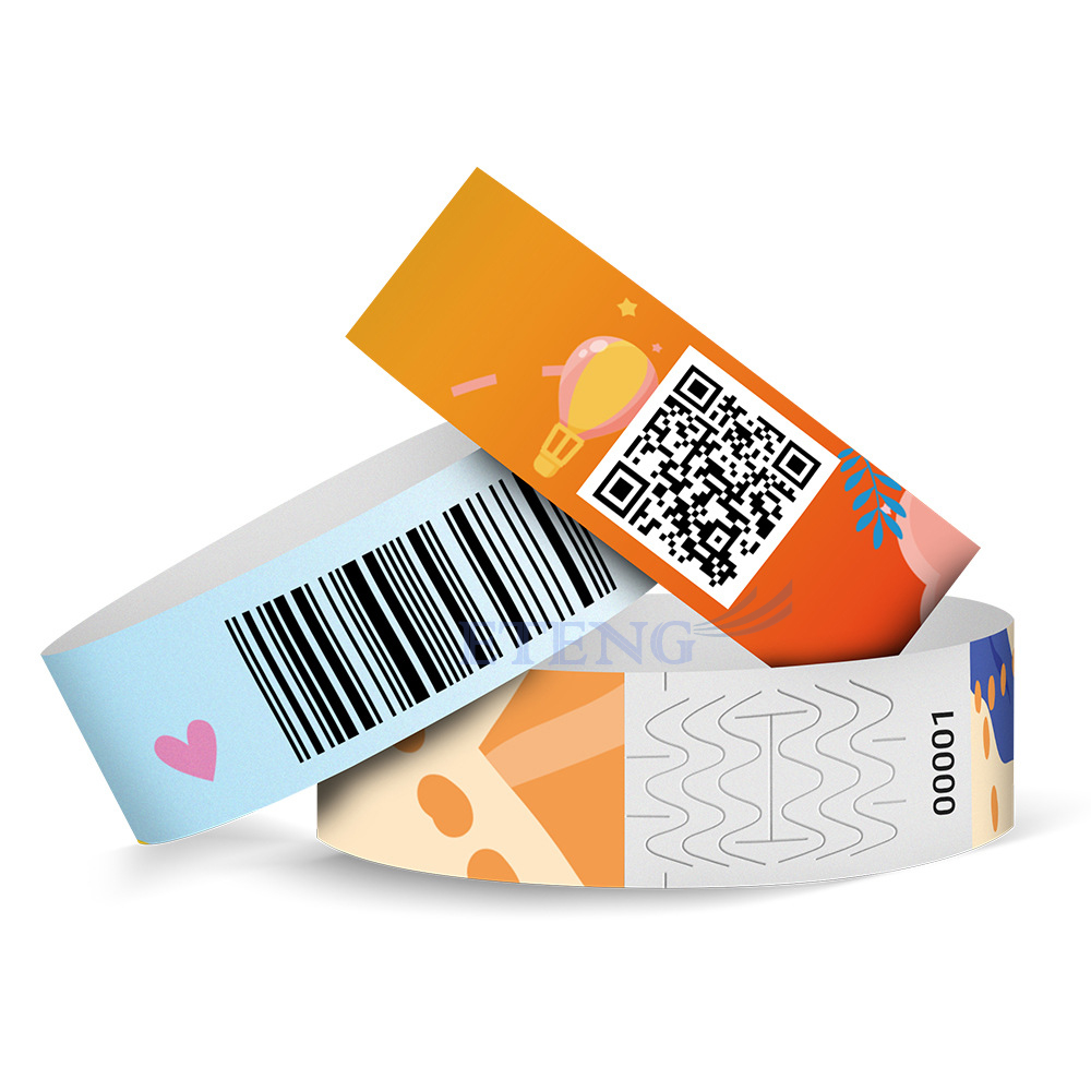 China Cheap Custom Printing Full Colour Paper Wristband