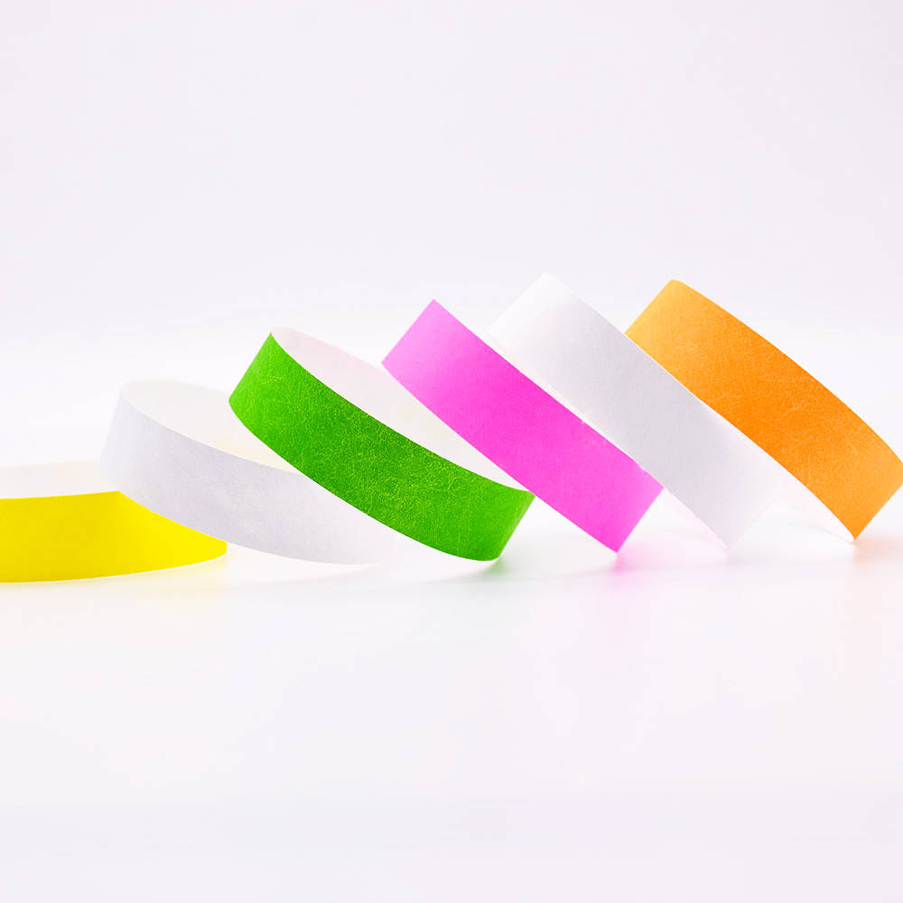 Cheap Custom Make Colorful Waterproof Serial Numbering Tyvek Bracelet