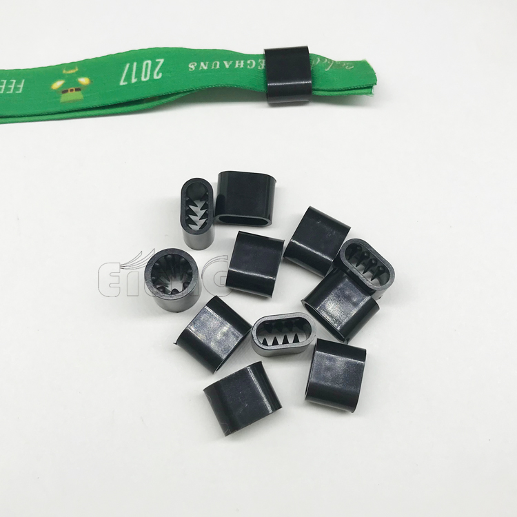 Promotion Wristbands Locker One Off Use Barrel Locking Buckle Plastic Slide Clasp For Bracelets