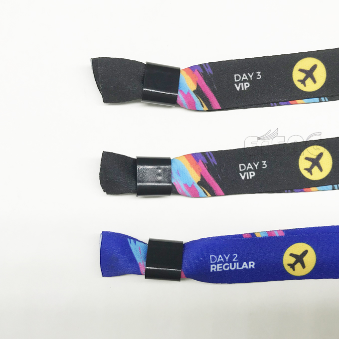 Promotion Wristbands Locker One Off Use Barrel Locking Buckle Plastic Slide Clasp For Bracelets