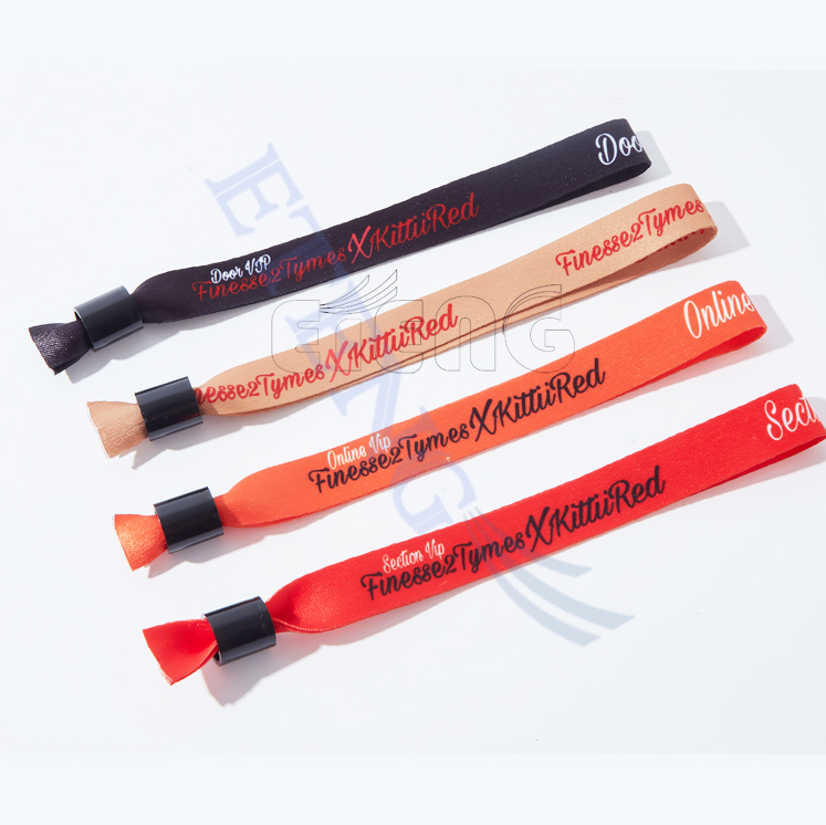 Promotion Sublimation Wristbands Full Colors Printing Logo Festival Event Fabric Wristbands Custom