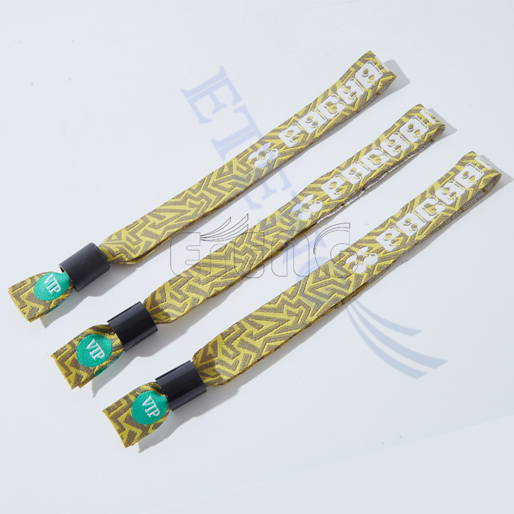 Premium Women Men Wristband Fabric Woven Thread Embroidery Band One Off Activity Custom Bracelet