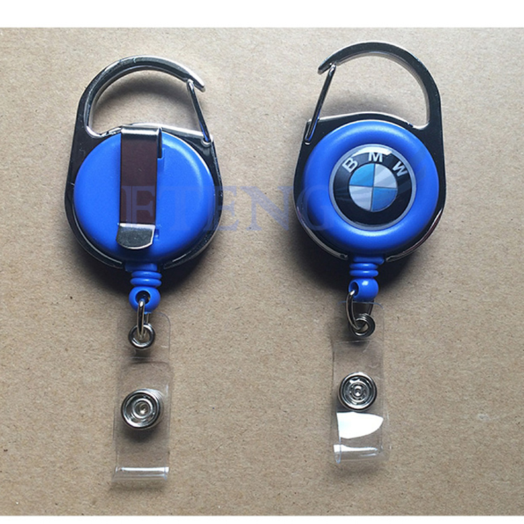 Promotion Custom ID Card Holder Epoxy Resin Logo Retractable Badge Reel