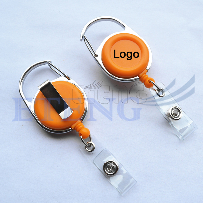 Promotion Custom ID Card Holder Epoxy Resin Logo Retractable Badge Reel