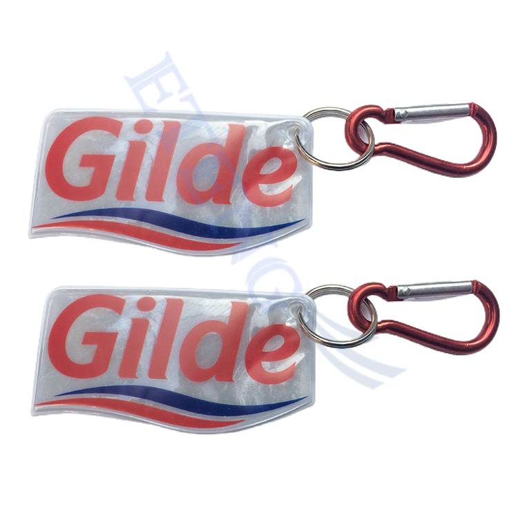 Cheap Giveaways Custom Logo Keychain Soft Reflective PVC Promotional Keychains & Carabiners