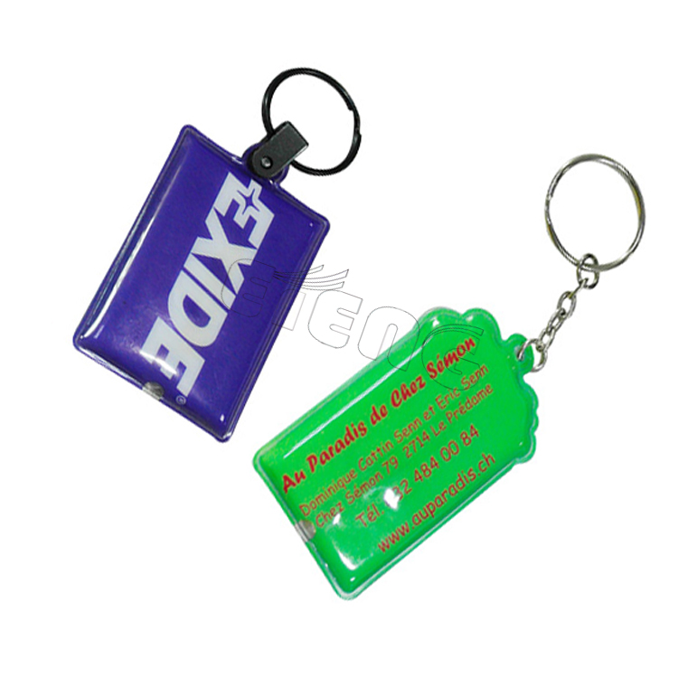 Cheap Giveaways Custom Logo Keychain Soft Reflective PVC Promotional Keychains & Carabiners