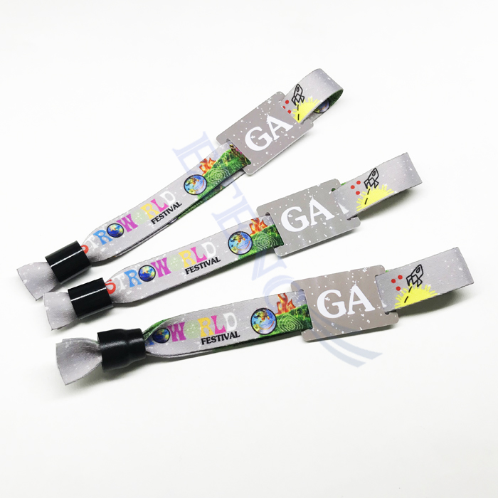 Custom Made Rfid Wristbands rfid Smart Wristband Card Tag Printed Logo Cloth QR Rfid Bracelet