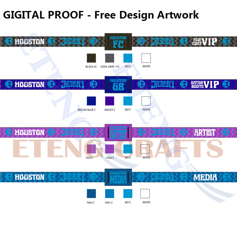 Festival Events Embroidery Custom Logo NFC Chip Inside Fabric Woven RFID Wristband
