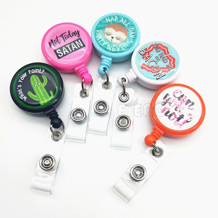 Cheap Custom Design Badge Reel Holders Retractable Nurse Badge Reel
