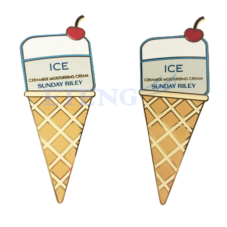 Cheap Wholesale Custom Logo Shaped Metal Badge Pin Gold Plating Hard Enamel Pin