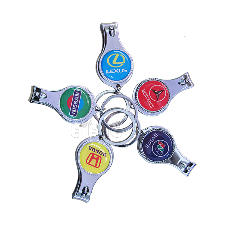 Cheap Custom Gifts Nail Clippers Key Chain Printing Logo Key Ring With Bottle Opener Nail Clipper