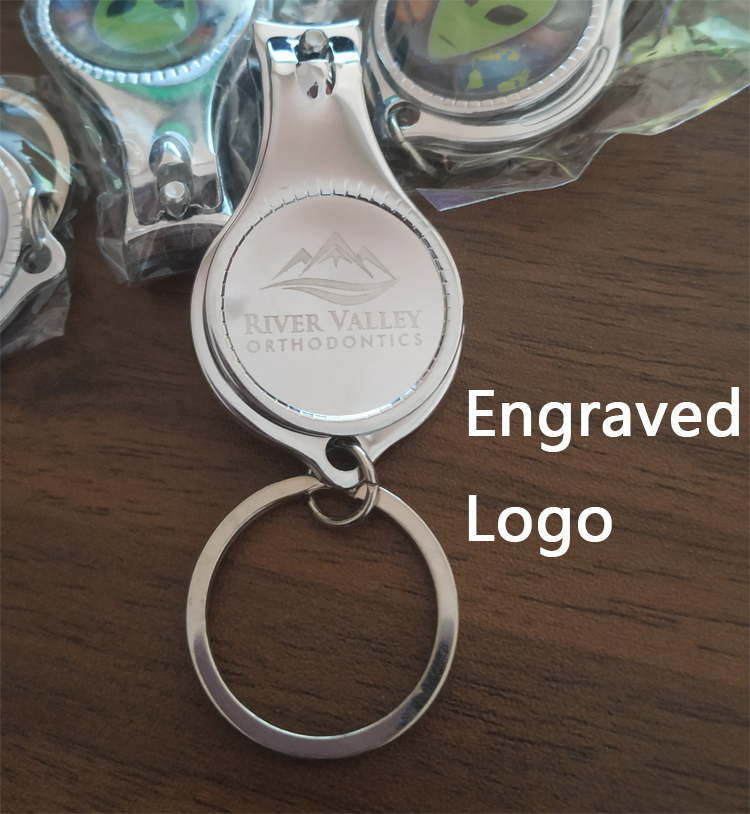 Cheap Custom Gifts Nail Clippers Key Chain Printing Logo Key Ring With Bottle Opener Nail Clipper