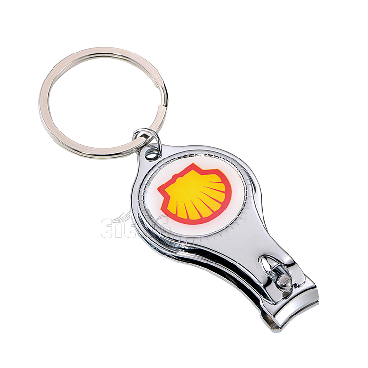 Cheap Custom Gifts Nail Clippers Key Chain Printing Logo Key Ring With Bottle Opener Nail Clipper