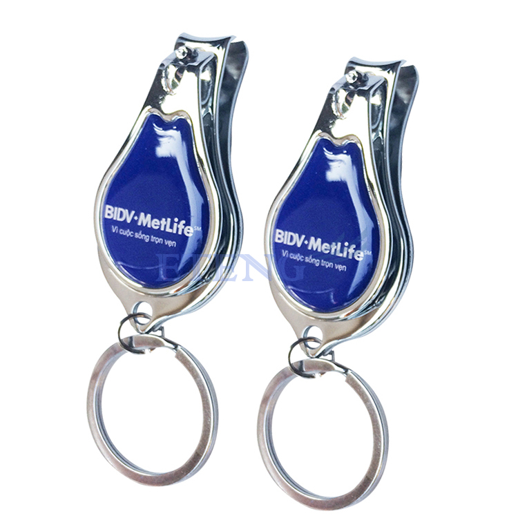 Cheap Custom Gifts Nail Clippers Key Chain Printing Logo Key Ring With Bottle Opener Nail Clipper