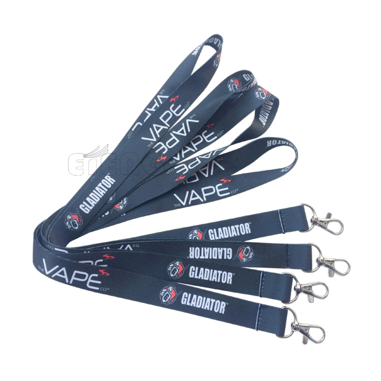  China Manufacturer Customized Nylon Polyester Lanyard Cheap Event Lanyards with Key Chain