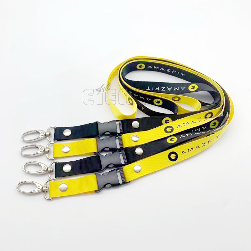  China Manufacturer Customized Nylon Polyester Lanyard Cheap Event Lanyards with Key Chain