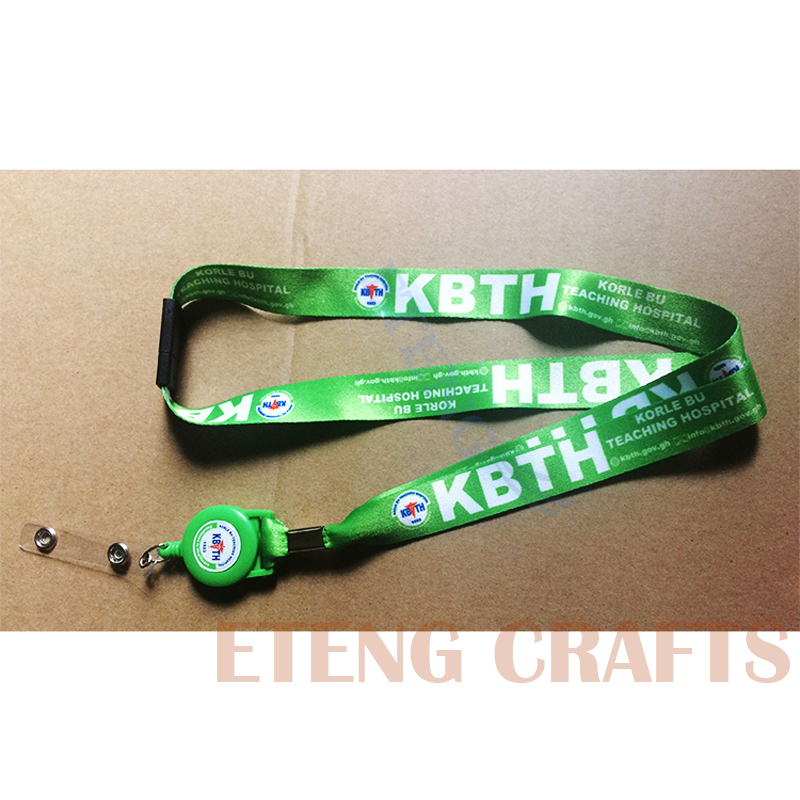 Cheap Custom Logo Lanyard Badge Reel Strap Ribbon Yoyo ID Card Holder Sublimation Badge Lanyard