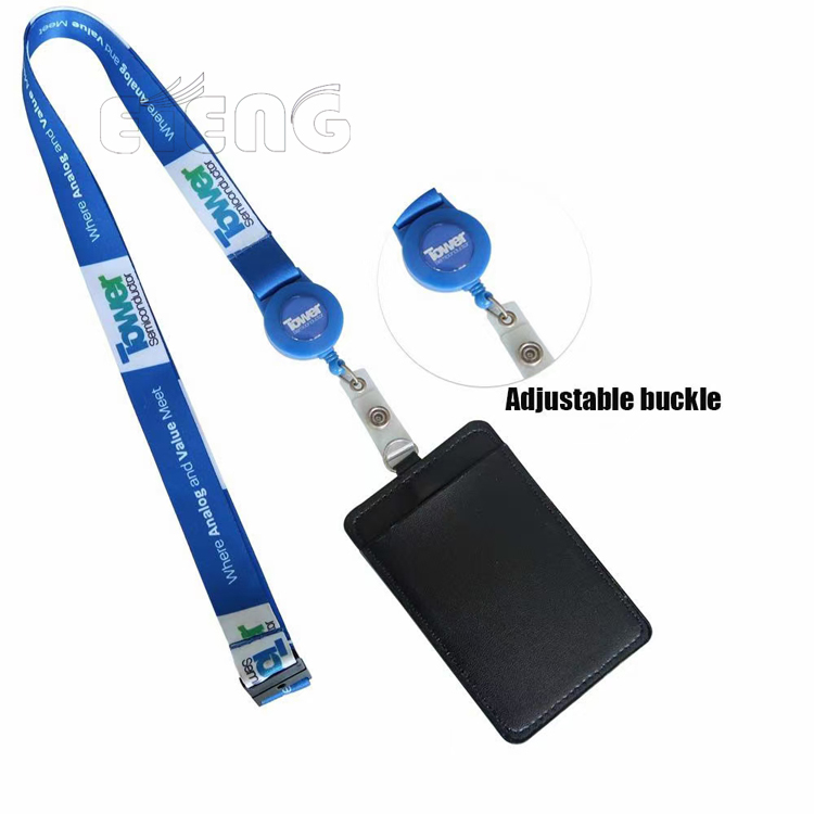 Cheap Custom Logo Lanyard Badge Reel Strap Ribbon Yoyo ID Card Holder Sublimation Badge Lanyard