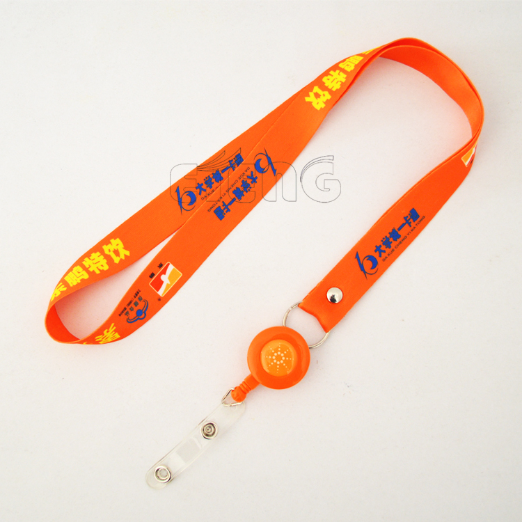 Cheap Custom Logo Lanyard Badge Reel Strap Ribbon Yoyo ID Card Holder Sublimation Badge Lanyard
