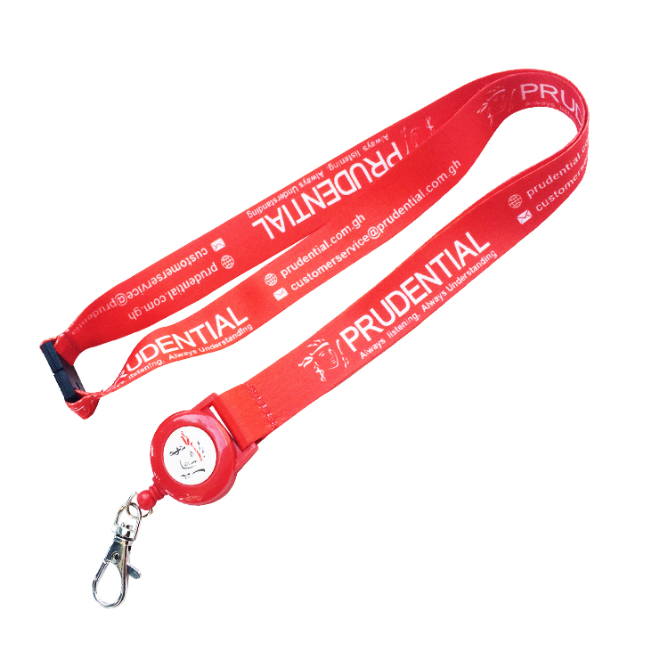 Promotion cheap ID card holder lanyards keychain badge lanyard with logo custom