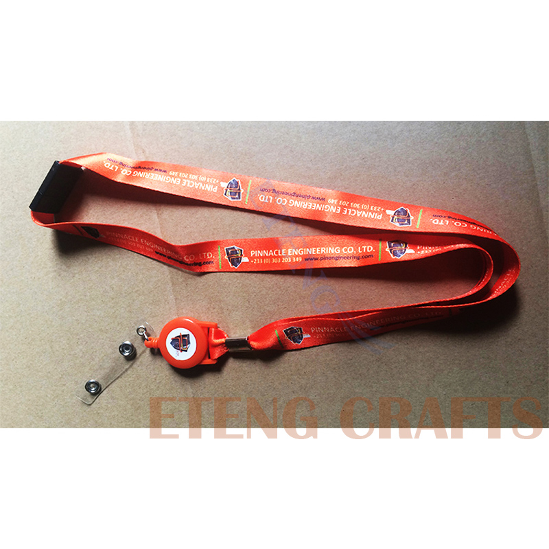 Promotion cheap ID card holder lanyards keychain badge lanyard with logo custom