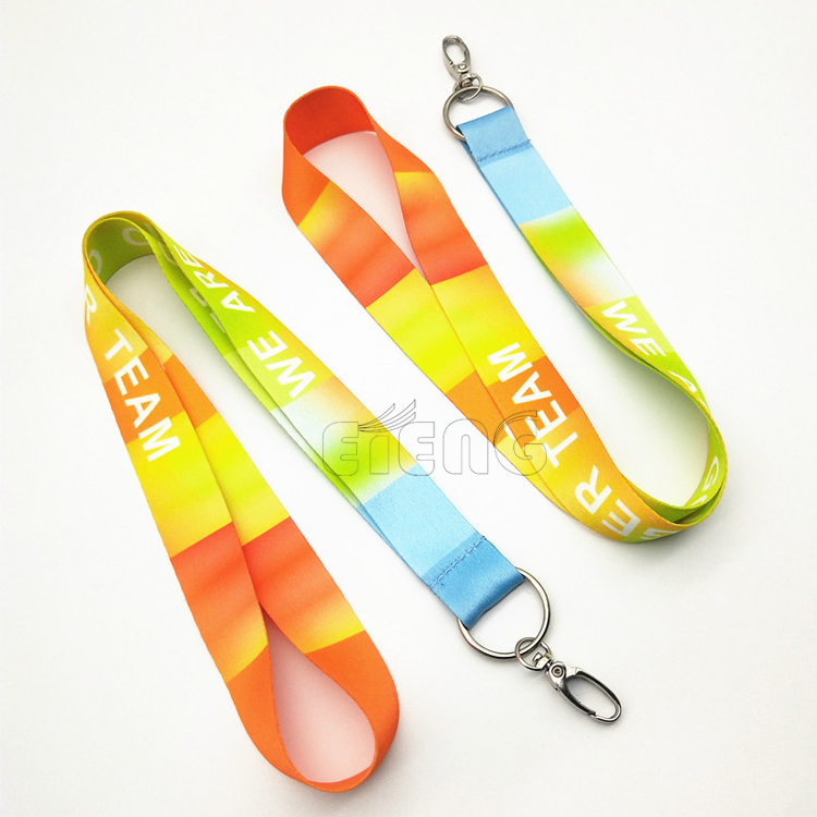 Best Popular Cheap Custom Printed Logo Lanyards Keychain ID Card Badge Sublimation Lanyard
