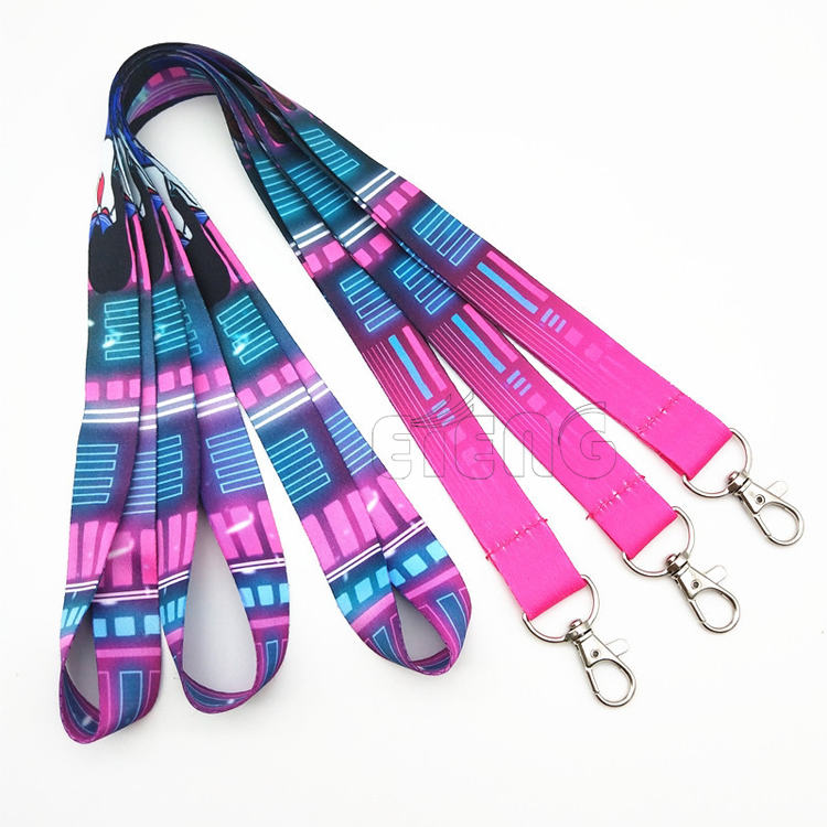 Best Popular Cheap Custom Printed Logo Lanyards Keychain ID Card Badge Sublimation Lanyard