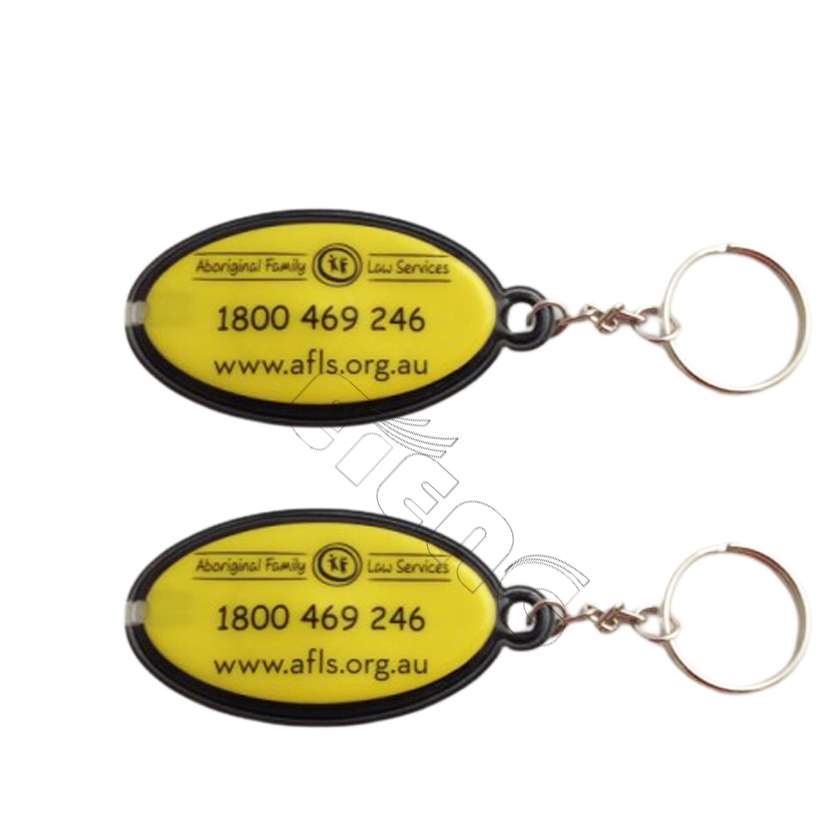 Promotion Cheap Gifts Custom Flashlight Key Ring Full Colors Printing PVC Keychain with LED