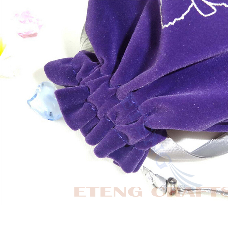 Promotion Gifts Custom Made Drawstring Velvet Bag with Logo