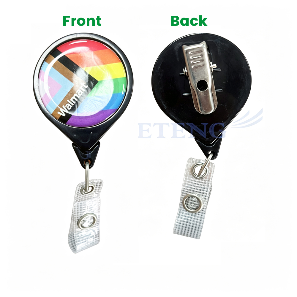 China Manufacturer Custom Logo Badge Reel ID Holders Retractable Medical Badge Reel