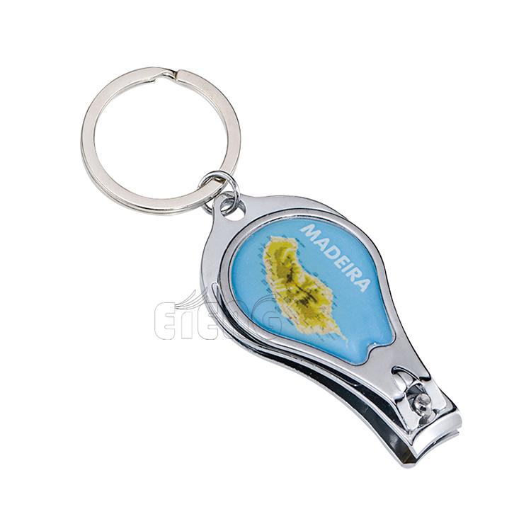 Cheap Custom Gifts Nail Clippers Key Chain Printing Logo Key Ring With Bottle Opener Nail Clipper